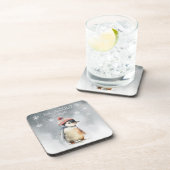 Baby Het is koud buiten pinguïn vakantie Bier Onderzetter (Rechterzijde)