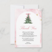 Baby Het is koud buiten Pink Bow Baby shower Bedankkaart (Voorkant)