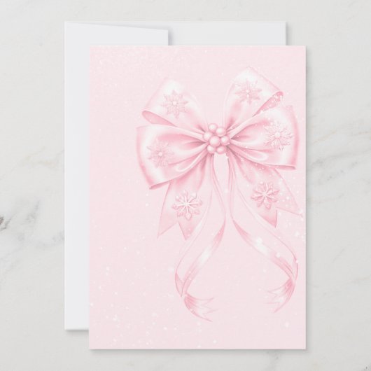 Baby het is koud buiten Pink Bow Baby shower Kaart (Achterkant)