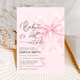 Baby het is koud buiten Pink Bow Baby shower Kaart