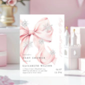 Baby Het is koud buiten Pink Bow Baby shower Kaart