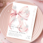 Baby Het is koud buiten Pink Bow Baby shower Kaart<br><div class="desc">De blush roze boeg "Baby It's Cold Outside" baby shower Invitation sjabloon is de perfecte manier om uw gasten uit te nodigen voor een chique en stijlvol baby shower met winterthema. Met een zachte, blush roze strik versierd met delicate sneeuwvlokken en de charmante "Baby it's cold outside"-boodschap straalt dit ontwerp...</div>