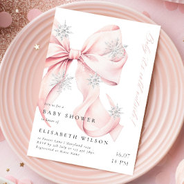 Baby Het is koud buiten Pink Bow Baby shower Kaart