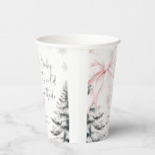 Baby Het is koud buiten Pink Bow Baby shower Papieren Bekers (Rechts)