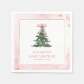 Baby Het is koud buiten Pink Bow Baby shower Servet (Voorkant)