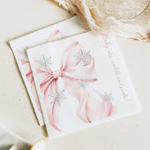 Baby Het is koud buiten Pink Bow Baby shower Servet