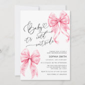 Baby Het is koud buiten Pink Bows Girl Baby shower Kaart (Voorkant)