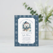 Baby Het is koud buiten Polair Beer Baby shower Kaart (Staand voorkant)