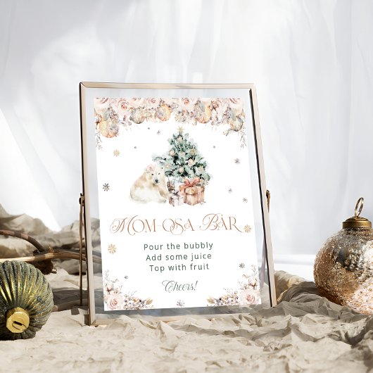 Baby het is koud buiten Polar Beer Mom-osa Bar Poster