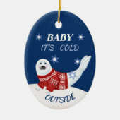 Baby Het is koud buiten polardieren Keramisch Ornament (Voorkant)