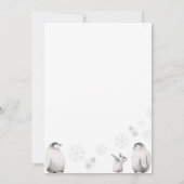 Baby Het is koud buiten potlood Penguin Baby showe Kaart (Achterkant)