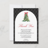 Baby Het is koud buiten Red Bow Baby shower Bedankkaart (Voorkant)