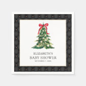 Baby Het is koud buiten Red Bow Baby shower Servet (Voorkant)