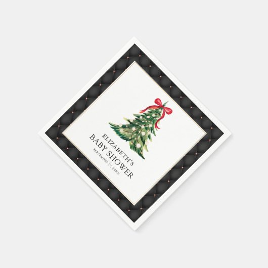 Baby Het is koud buiten Red Bow Baby shower Servet (Hoek)