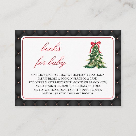 Baby Het is koud buiten Red Bow Book Request Informatiekaartje (Voorkant)