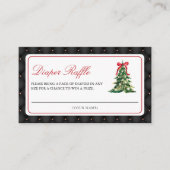 Baby Het is koud buiten Red Bow Luier Raffle Informatiekaartje (Voorkant)