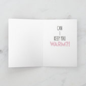 Baby, het is koud buiten - Romantische kerst Feestdagen Kaart (Binnen)