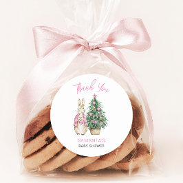 Baby het is koud buiten ronde sticker