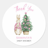 Baby het is koud buiten ronde sticker (Voorkant)