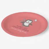 Baby Het is Koud Buiten Rood Baby shower Bord (Gekanteld)