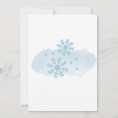 Baby Het is koud buiten Royal Blue Snowflake Kaart (Achterkant)