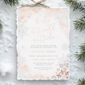 Baby het is koud buiten Roze Baby shower Folie Uitnodiging