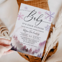 Baby Het is Koud Buiten Roze Baby shower