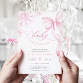 Baby Het is koud buiten roze Baby shower Kaart