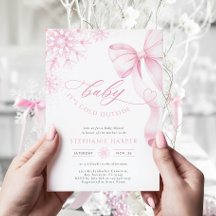 Baby Het is koud buiten roze Baby shower