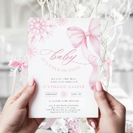 Baby Het is koud buiten roze Baby shower Kaart