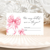 Baby Het is koud buiten roze boog hoeveel Snoepjes Informatiekaartje