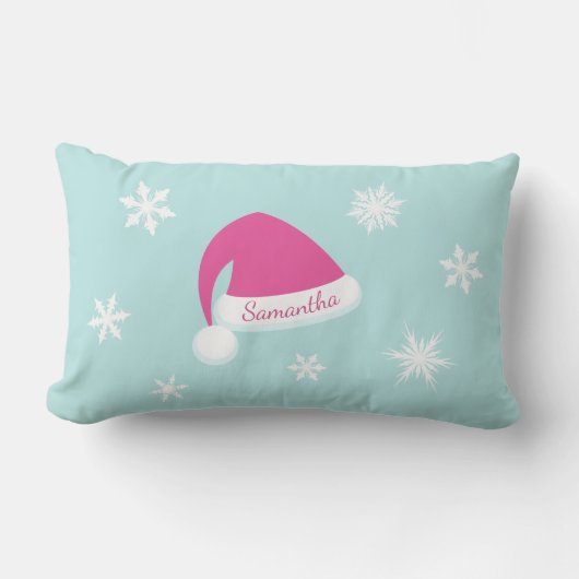 Baby het is koud buiten roze en Turquoise Pillow Kussen (Voorkant)