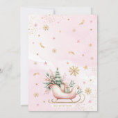 Baby Het is koud buiten roze kerst Baby shower Kaart (Achterkant)