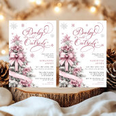 Baby het is koud buiten roze kerst Baby shower Kaart