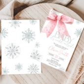 Baby het is koud buiten Roze lint baby shower Kaart