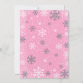 Baby Het is koud buiten roze meisje Baby shower Kaart (Achterkant)