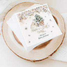 Baby het is koud buiten roze meisje Beer Baby show Servet