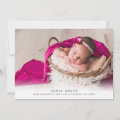 Baby het is koud buiten Roze Meisje Vakantie Geboo Aankondiging (Achterkant)