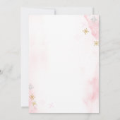 Baby Het is koud buiten roze slee Baby shower Kaart (Achterkant)