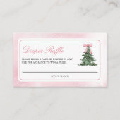 Baby Het is koud buiten Roze strik Luier Raffle Informatiekaartje (Voorkant)