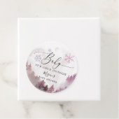 Baby Het is koud buiten roze winterdouche Bedankjes Labels (In situ)