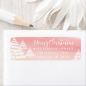 Baby Het is koud buiten roze winterkerstscène Etiket (Insitu)