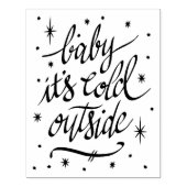 Baby Het is koud buiten rubberen stempel (Afrduk)