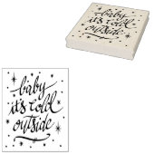 Baby Het is koud buiten rubberen stempel (Gestempeld)