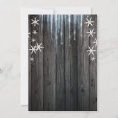 Baby het is koud buiten Rustic Winter Baby shower Kaart (Achterkant)