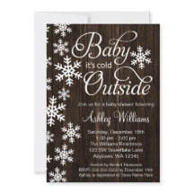 Baby Het is koud buiten Rustic Wood Baby shower