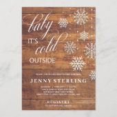 Baby Het is koud buiten Rustic Wood Winter Baby (Voorkant)