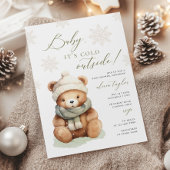 Baby Het is koud buiten Sage Baby shower Invitatio Kaart