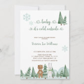 Baby Het is koud buiten Schattige Baby shower Kaart (Voorkant)