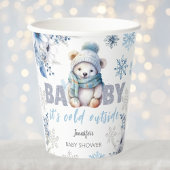 Baby het is koud buiten Schattige Boy Winter Baby  Papieren Bekers